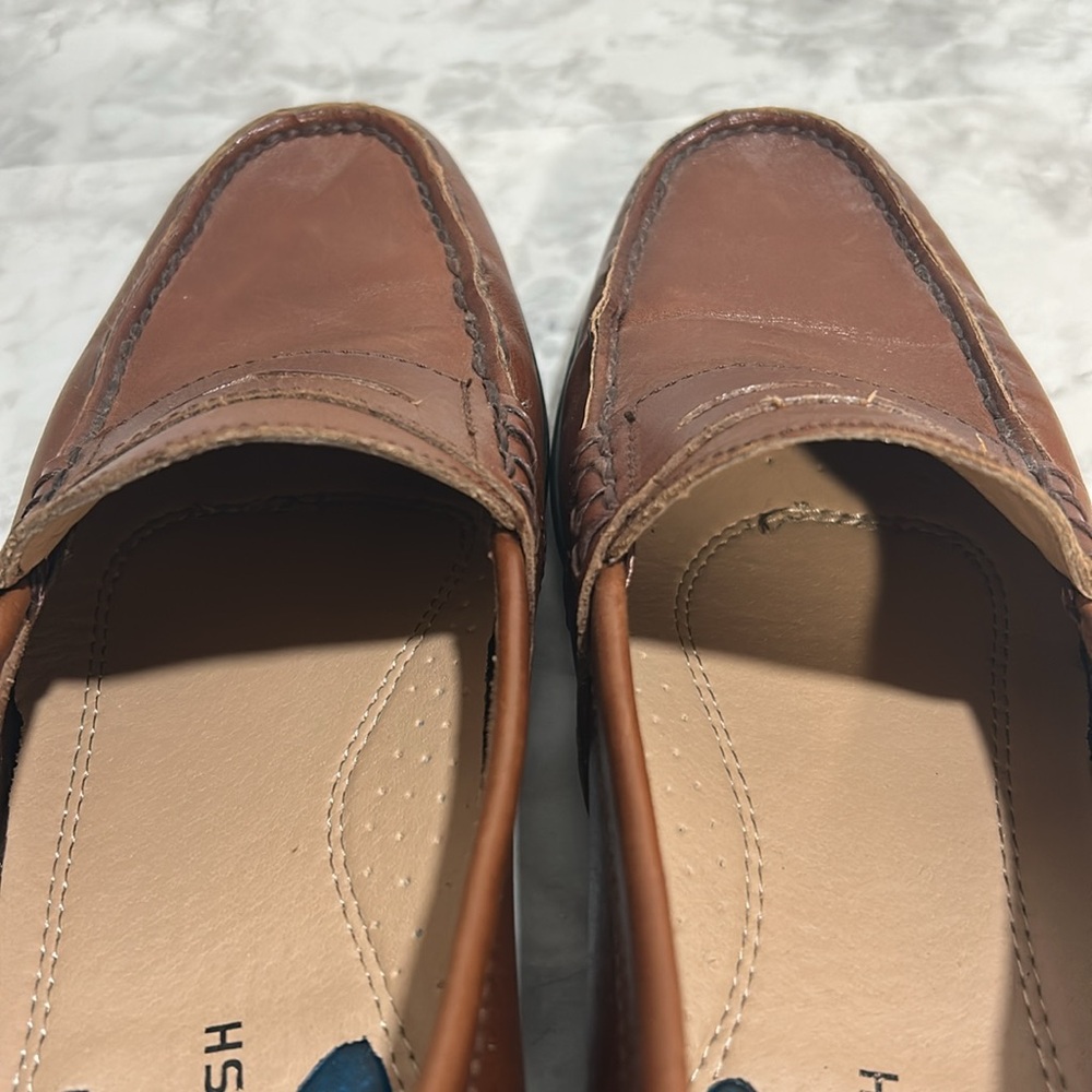 NUNN BUSH MENS BROWN LEATHER SLIP ON LOAFERS Sz 8.5 - Picture 5 of 9